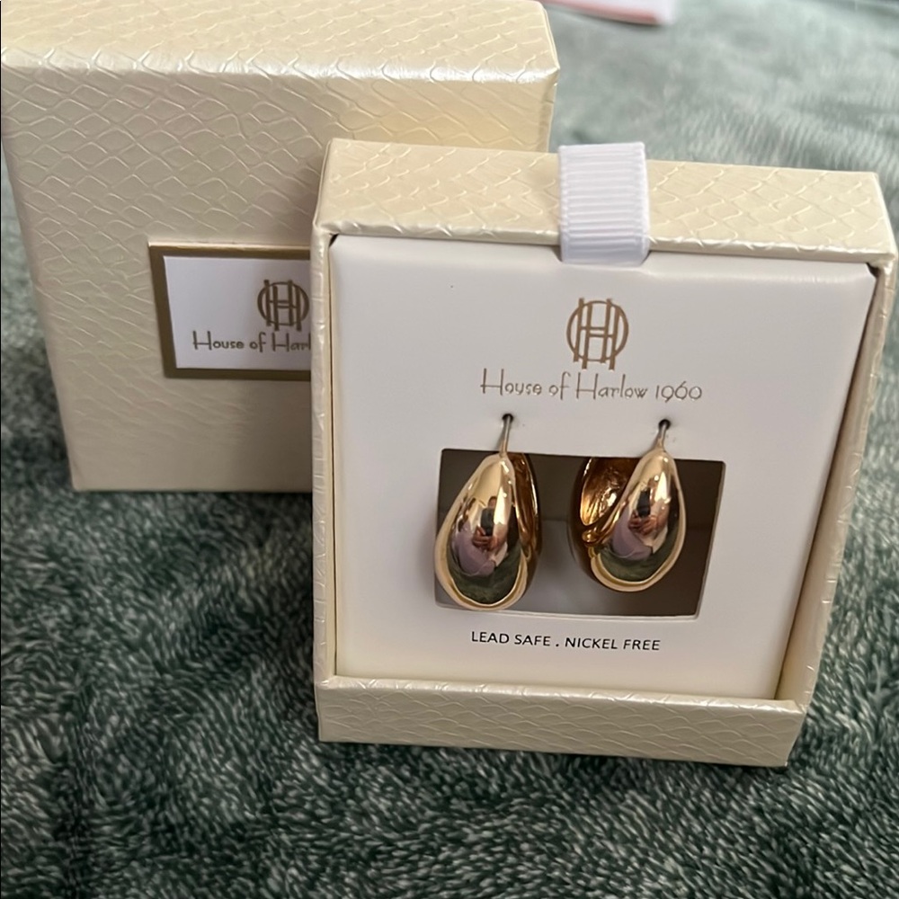House of Harlow 1960 Gold Teardrop Earrings